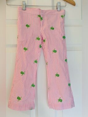 Lilly Pulitzer seersucker pants with turtles - size 4